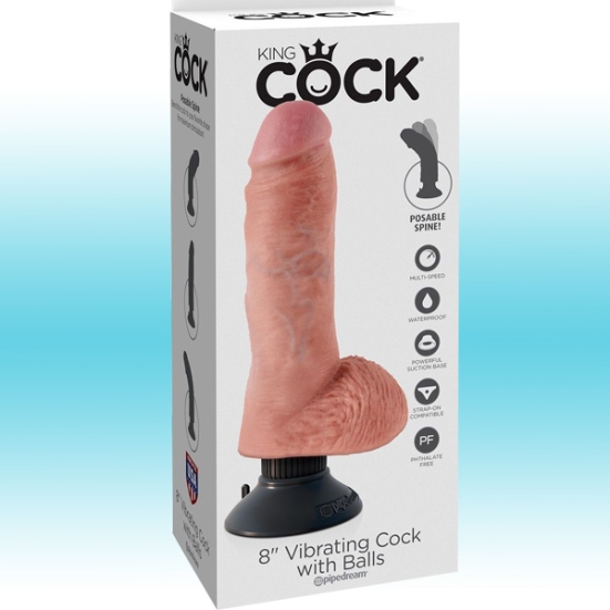 Фаллос-вибратор 8&quot; Vibrating Cock with Balls
