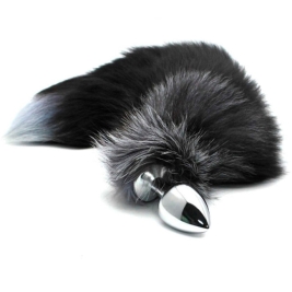 Пробка с хвостом Black &amp; White Fox